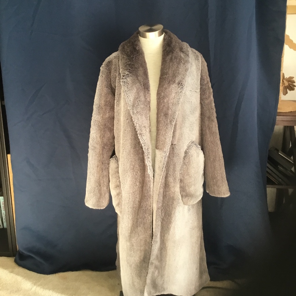 Grey Fuzzy Coat